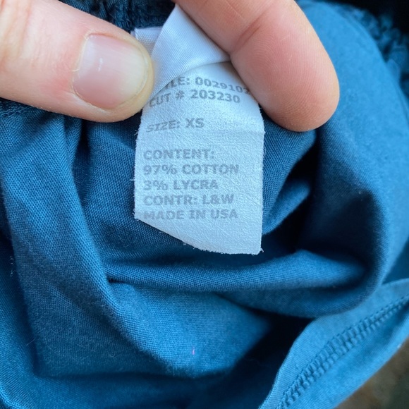 Cut loose blue drawstring skirt - Picture 3 of 4